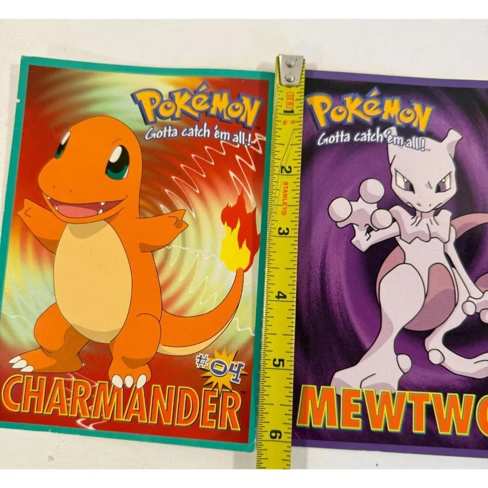 Vintage Pokemon Mewtwo & Charmander Postcard Lot of 2 READ